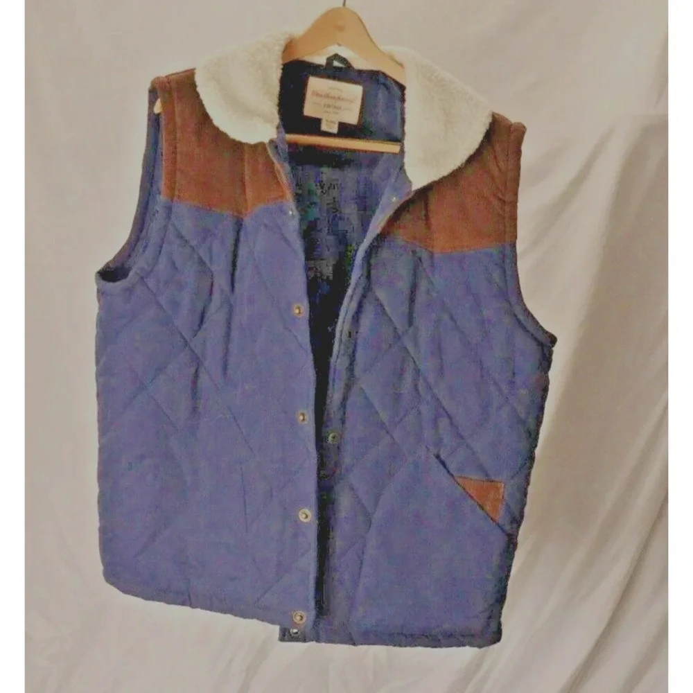 Original weatherproof vintage vest corduroy quilted men's size‎ xl blue brown